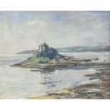 Edna D. BRIDGE (XX) St Michaels Mount Oil on board Signed and dated 1960 40 x 50cm