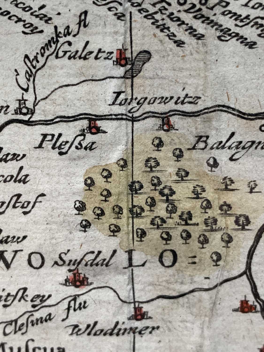 Map, handcolouredJohn SPEED (1552-1629)A Map of Russia engraved by Francis LambSold by Thos - Image 9 of 9