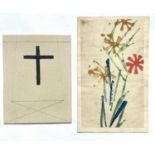 Michael Broido (1927 - 2013)Two original handmade Christmas cards, sent to Denis Mitchell