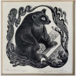 Clifford Cyril WEBB (1895-1972)Brown BearWoodcut 3/20Signed in pencil8.6x8.6cm From the Joe Graffy