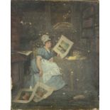 Ellen Maria CARPENTER (1836-1909) The Malingering Maid Oil on canvasPennsylvania Academy of Fine