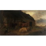 James ROBERTS (act.1858-c.1876)Highland Cattle at RestOil on canvas50.5 x 92cm