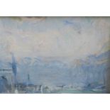 Joseph Alfred TERRY (1872-1939) Italian Lake Scene Oil on board 22.5 x 34cm