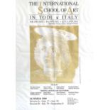 The International School of Art in Todi, Italy poster, summer 1989 sent to Sandra Blow by the