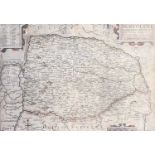 Map, hand coloured.William Kipp (c.1588-1635) after Christophore SAXTON (c.1540-c.1610)Norfolcae