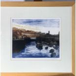 June HICKS (b.1935)Harbour Evening - PorthlevenLimited edition 4/25 etching aquatintInscribed and