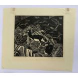 Clifford Cyril WEBB (1895-1972)'The Alarm'Woodcut, 7/50Signed, titled & numbered in pencil14x12cm