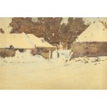 Robert BURNS (1869-1941) The Cattle Court, BankheadWatercolour 33 x 48cmFine Art Society label