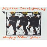 Rose HILTON (1931-2019) Christmas cardMixed mediaInscribed and signed 15 x 21cm