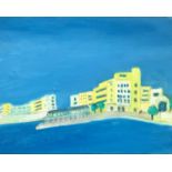 Bob BOURNE (1931)Coastal City Oil on canvas41 x 51cm