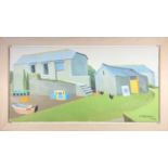 Margaret WARDMAN (1922- 2020) 'Farmstead, Higher Bussow, Towednack' Oil on canvas Signed and dated