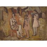 Robert COLQUHOUN (1914-1962) Three figures Signed 25.5 x 35.5cm