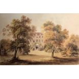 Marianne Croker (Nee Nicholson) 1792-1854 Country House Watercolour Signed and dated 1819 26 x 40cm