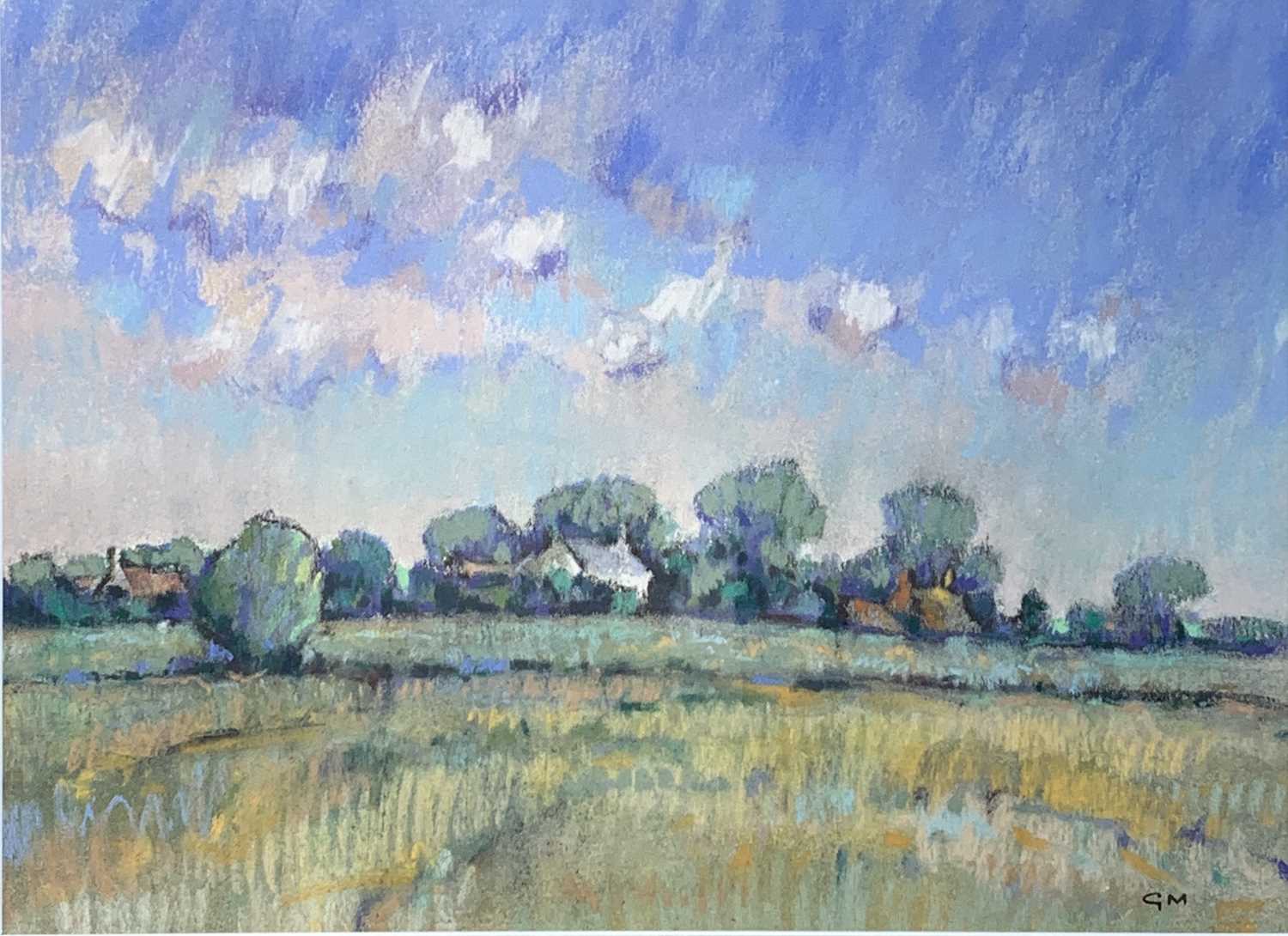 Geoff MARSTERS (XX) Summer Landscape, Westerly Waterless Pastel Initialled 38 x 52cm - Image 2 of 2