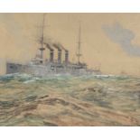 William Samuel PARKYN (1875-1949)War Ship on Convey DutyWatercolourSigned43 x 52cm