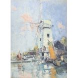 Oswald GARSIDE (1879-1942) Dutch Canal Watercolour Indistinctly signed and dated '31? 31 x 22.5cm