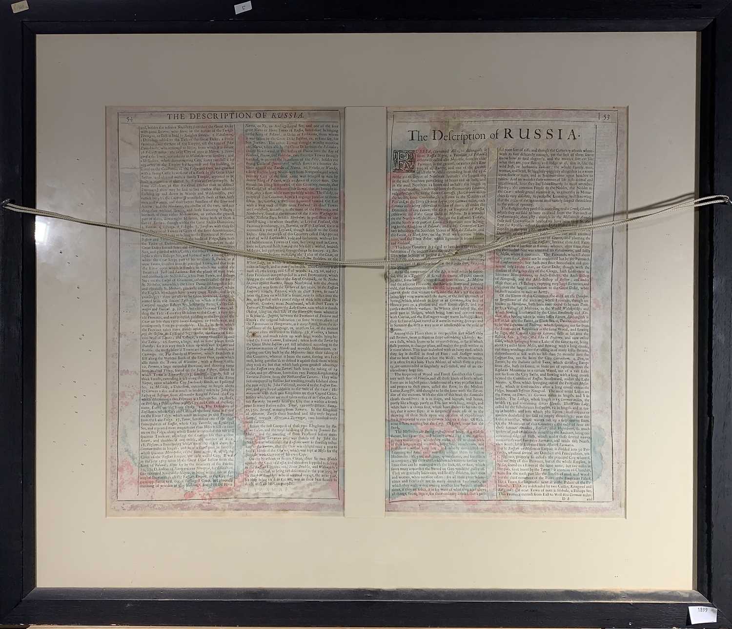 Map, handcolouredJohn SPEED (1552-1629)A Map of Russia engraved by Francis LambSold by Thos - Image 2 of 9