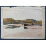 Frank SHORT (1857-1945)The jetty, KippfordWatercolour Signed24x35.3cmtogether with two other smaller