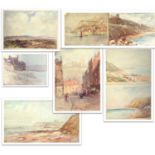 Frank ROUSSE (act. 1897 - 1915)East Yorkshire Views including Whitby Abbey Eight Watercolours