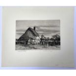 Stanley Roy BADMIN (1906-1989) Oxfordshire Cottage1936Etching A/PSigned, titled & dated in