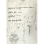 Denis MITCHELL (1912-1993)Sculpture SketchesPencil drawings on a catalogue index page29 x 20cm