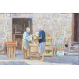 Nancy BAILEY (1913-2012)The Fruit Stall Oil on canvasSignedInscribed to verso50 x 75cm