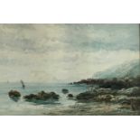 Albert POLLITT (1856-1926) Low Tide Watercolour Signed and dated 1892 29 x 42cm