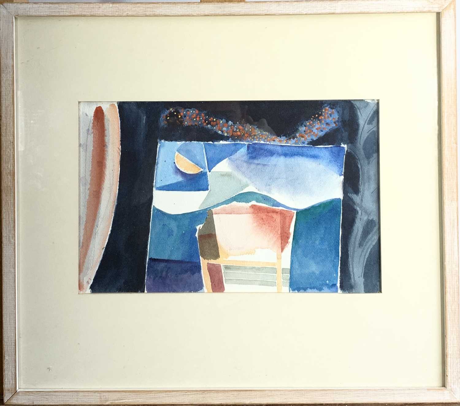 Clive BLACKMORE (1940)Set For Marionettes With Moon Watercolour22.5 x 35cm - Image 2 of 2