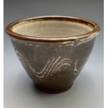 Michael LEACH (1913-1985)A Yelland Pottery small planter with brushwork decoration Impressed marks