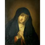 Giovanni Battista Salvi SASSOFERRATO(After)(1609-1685) Madonna Oil on canvas 36 x 28cm Carved,