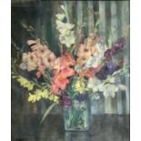 A. Constance RICHARDSON Flowers in a glass vase Oil on canvas Signed and dated 1945 82 x 71cm