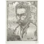 Bernard Howell LEACH (1887-1979)Self PortraitSoft ground etchingEdition No. 7/25Plate size 19.5 x