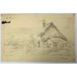 Stanley Roy BADMIN (1906-1989) Near Woodstock 193?Pencil study for 'Oxfordshire Cottage'Signed,