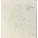 Kurt JACKSON (b.1961)Mother and ChildPencil sketch Signed and inscribed and dated 90 30 x 26cm