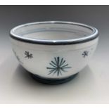 COLE BROTHERS (Rye Pottery, Sussex) A small studio pottery bowl circa 1950 with hand painted