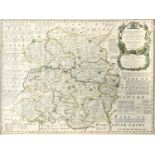 Map, handcolouredEman. BOWEN (1694-1767)Shrop Shire 51.5 x 70.8cm