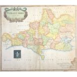 Map, handcolouredRob MORDEN (1650-1703)Dorset Shire sold by Abel Swale Awnsham and John Churchill.