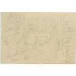 Sven BERLIN (1911 - 1999)Staff Room DrawingPencilSigned and inscribedPaper size 19 x 27.5cmCondition