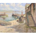 Frank George TROTT (1884-1957)Newlyn Oil on canvas SignedFurther signed and inscribed to verso50 x