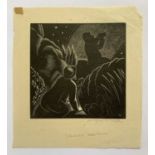 Clifford Cyril WEBB (1895-1972)Illustration 'Hester ??'WoodcutSigned in pencil10x10cm From the Joe