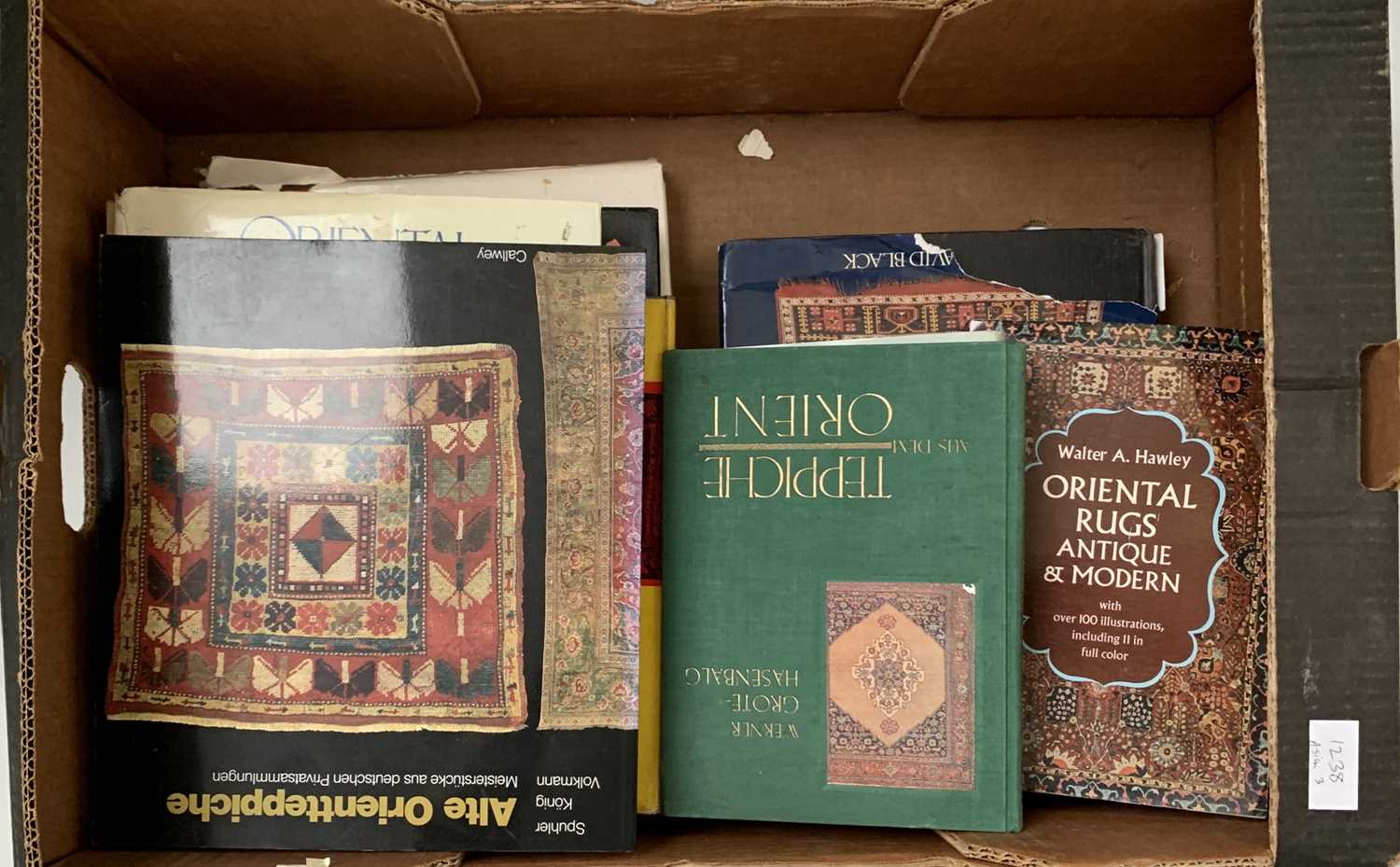 A selection of books relating to eastern rugs and carpets, to include 'The Book of Carpets, by