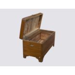 A Chinese camphor wood chest, height 55cm, width 100cm, depth 48cm.