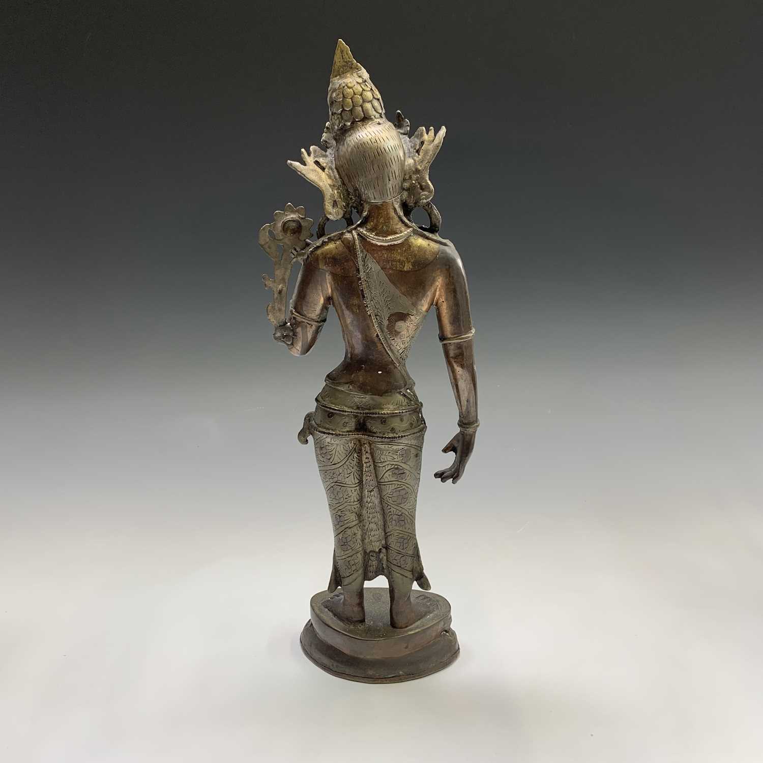 Eight Indian bronze figures of deities, 20th century, height of largest 45cm. - Image 13 of 17