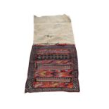 A Persian saddle bag with flatwoven back, 50 x 43cm.