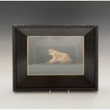A Chinese silk embroidered picture of a tiger, frame size 31 x 39cm.