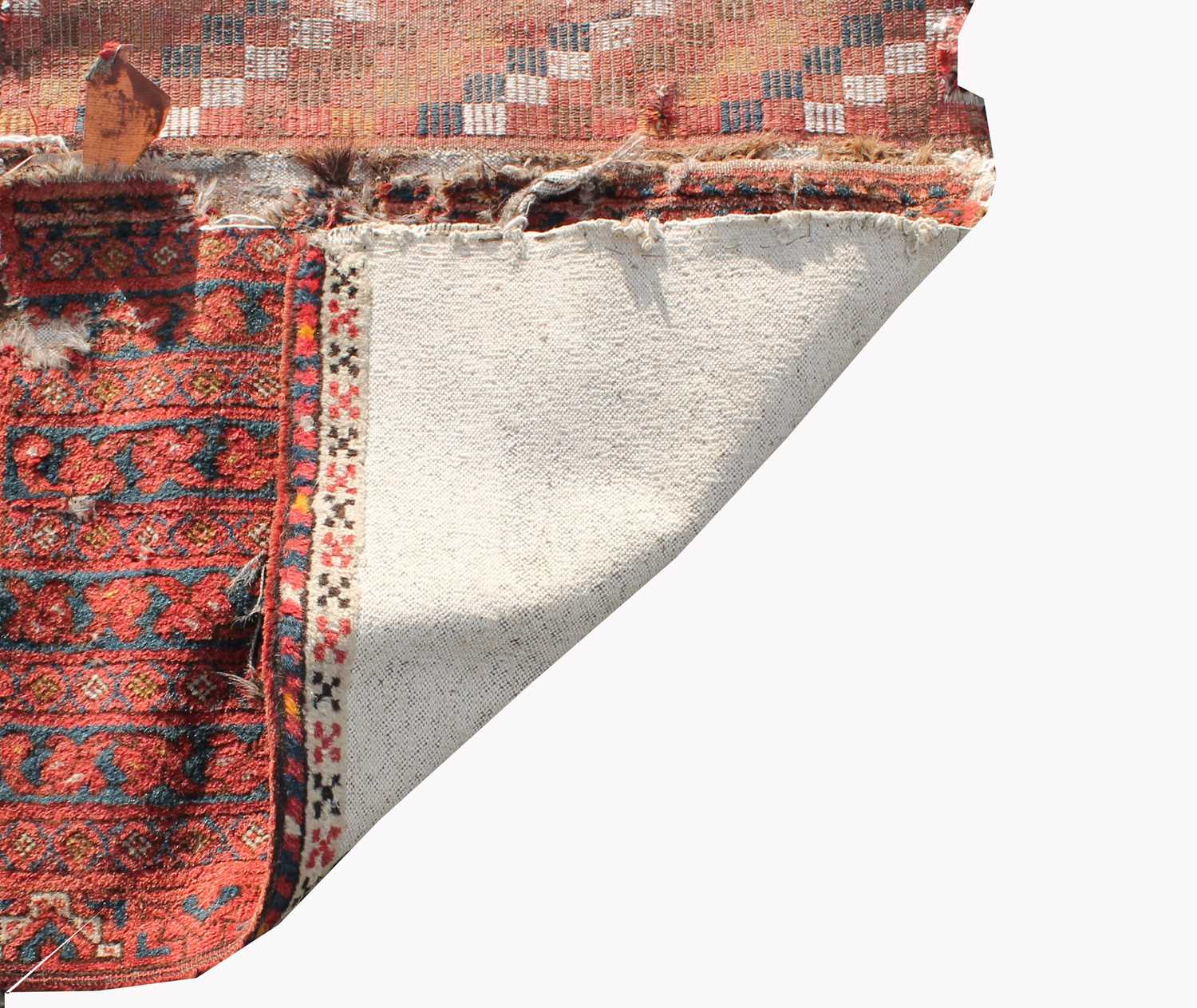 A Turkoman saddle bag, each face with horizontal bands enclosing flowering vines and hexagonal guls, - Image 2 of 2