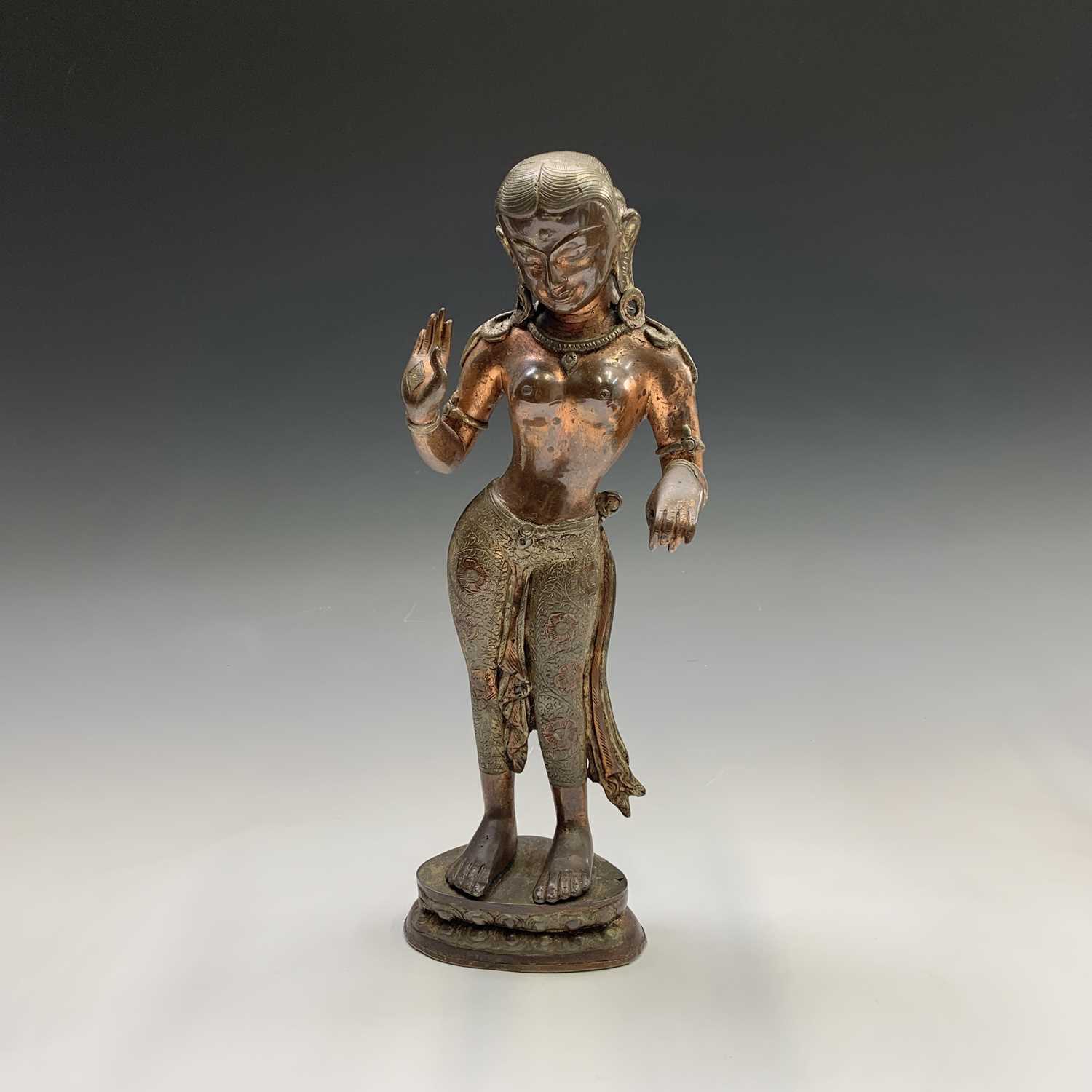 Eight Indian bronze figures of deities, 20th century, height of largest 45cm. - Image 3 of 17