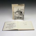 A Royal Air Force Chieng Mai, Thailand visitors book, to include 'The signatures of their