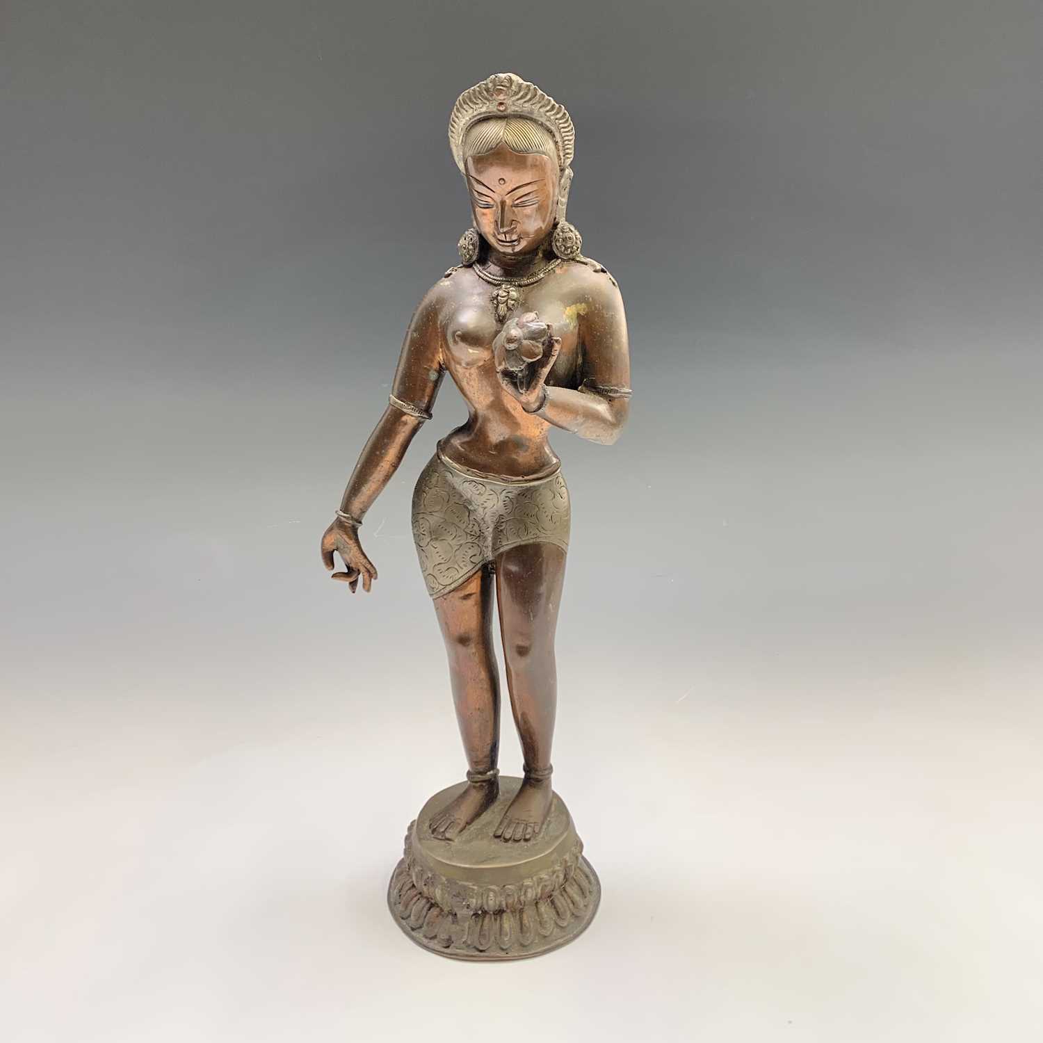 Eight Indian bronze figures of deities, 20th century, height of largest 45cm. - Image 12 of 17