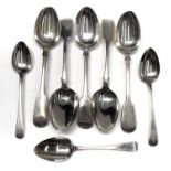 Eight English silver spoons 13.6oz